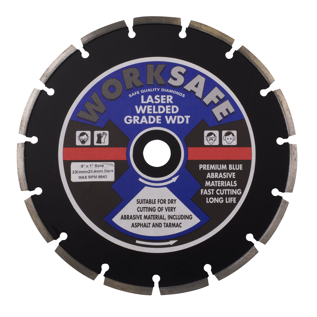 Sealey WDT230 Asphalt/Tarmac Diamond Blade Ø230 x Ø22mm