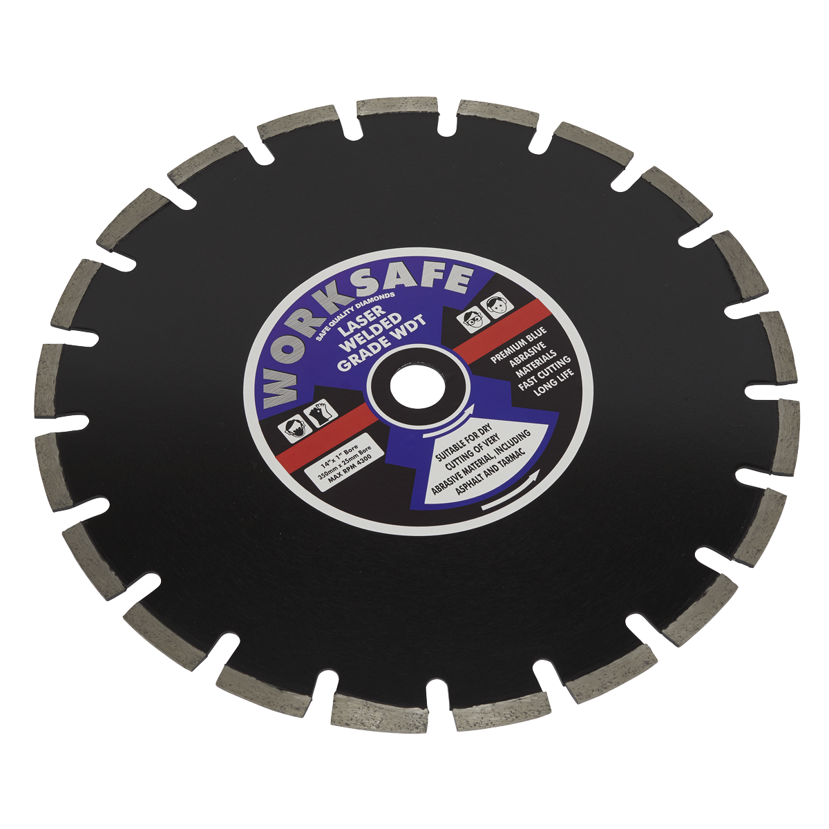 Sealey WDT350 Asphalt/Tarmac Diamond Blade Ø350 x 25mm