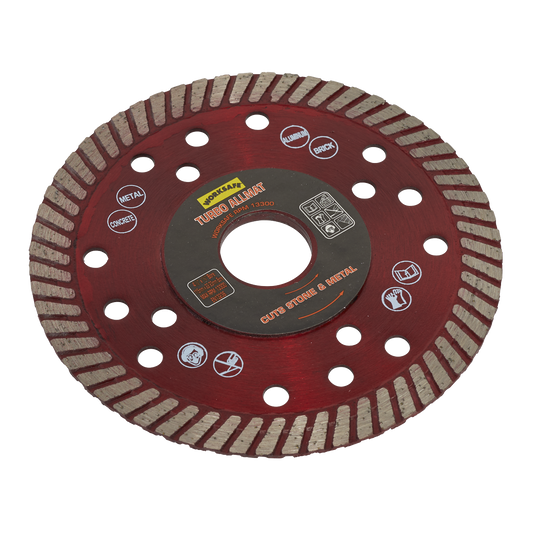 Sealey WDTA115 Turbo Allmat Diamond Blade Ø115 x Ø22mm