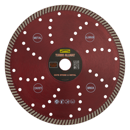 Sealey WDTA230 Turbo Allmat Diamond Blade Ø230 x Ø22mm