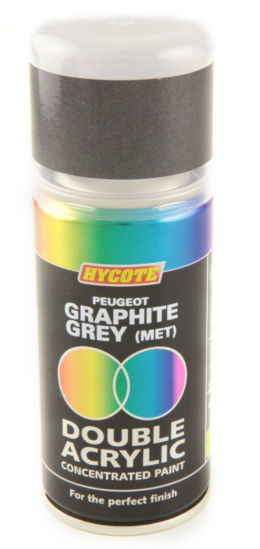 Hycote Peugeot Graphite Grey Metallic Double Acrylic Spray Paint 150Ml Xdpg403