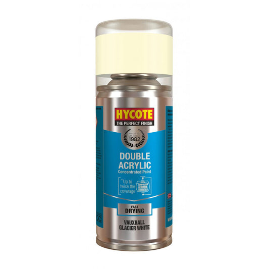 Hycote Vauxhall Glacier White Double Acrylic Spray Paint 150Ml Xdvx601