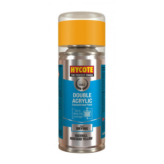 Hycote Vauxhall Mustard Yellow Double Acrylic Spray Paint 150Ml Xdvx703