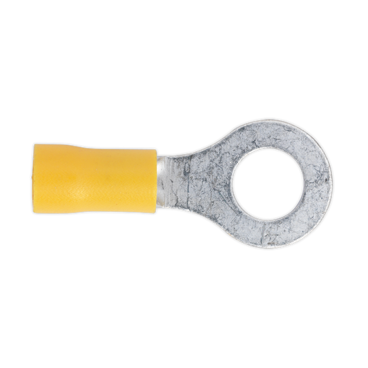 Sealey YT20 Easy-Entry Ring Terminal Ø8.4mm (5/16") Yellow Pack of 100