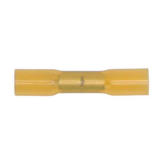Sealey YTSB50 Heat Shrink Butt Connector Terminal Ø6.8mm Yellow Pack of 50