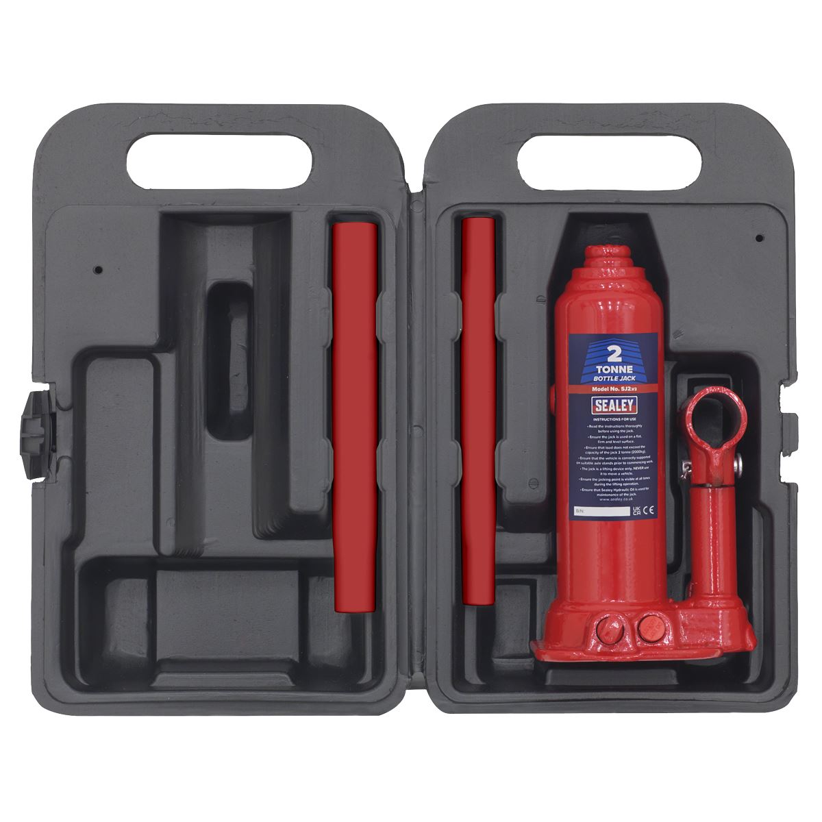 Sealey SJ2BMC Bottle Jack 2 Tonne with Storage Case