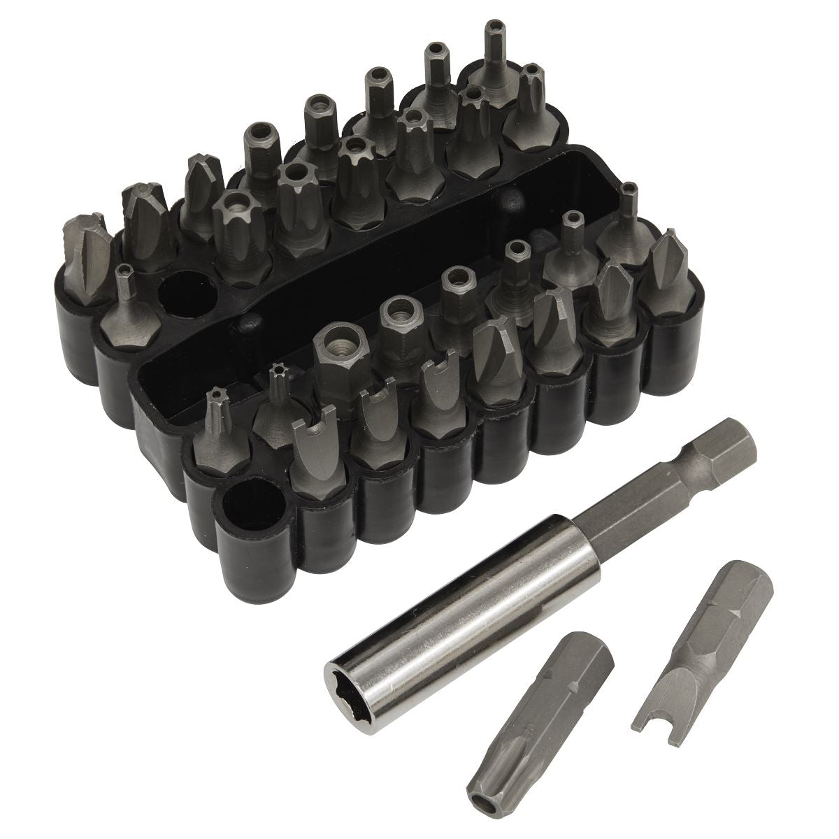 Sealey AK614 Security Bit & Magnetic Adaptor Set 33pc