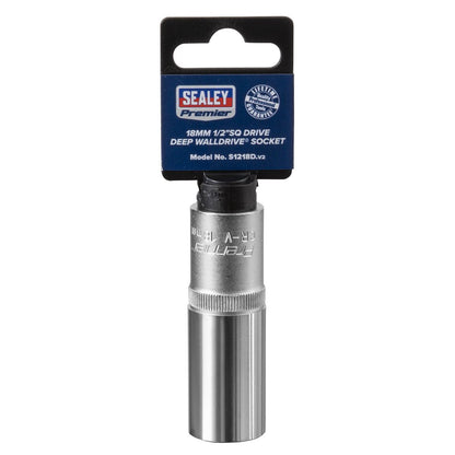 Sealey S1218D WallDrive® Socket 18mm Deep 1/2"Sq Drive