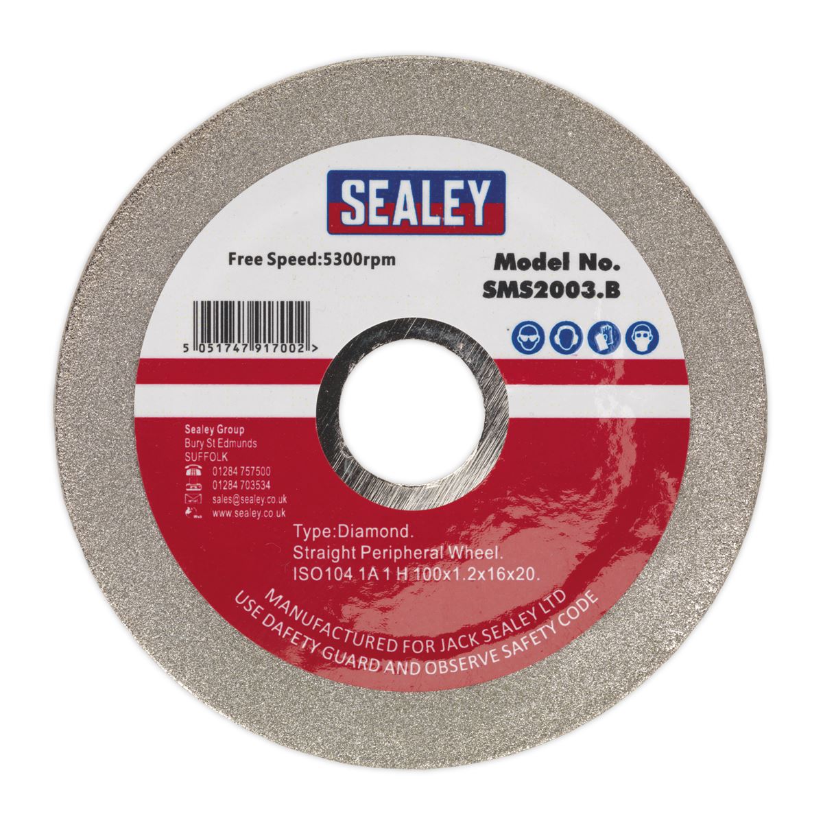 Sealey SMS2003.B Grinding Disc Diamond Coated 100mm for SMS2003