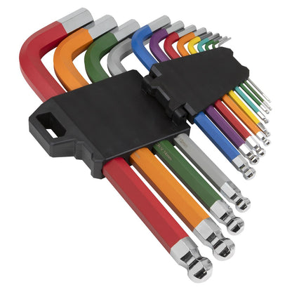 Sealey AK7192 Jumbo Ball-End Hex Key Set 13pc Colour-Coded Anti-Slip