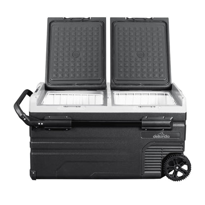 Dellonda DL127 75L Portable Dual Zone Compressor Car Camping Fridge/Freezer 12/24V