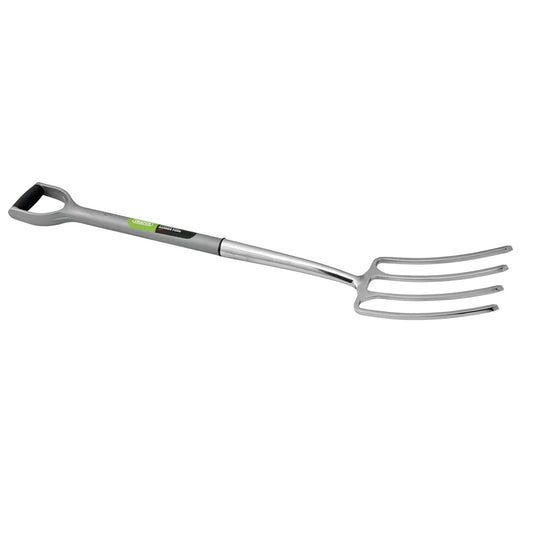 Draper 83753 Extra Long Stainless Steel Garden Fork with Soft Grip