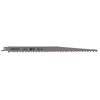 Sealey SRBR1217K Reciprocating Saw Blade Pruning & Coarse Wood 300mm 3tpi - Pack of 5