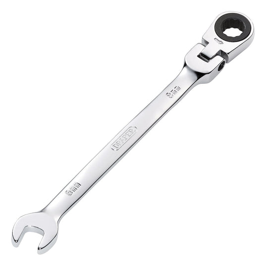 Draper 52009 HI-TORQ® Metric Flexible Head Ratcheting Combination Spanner 8mm