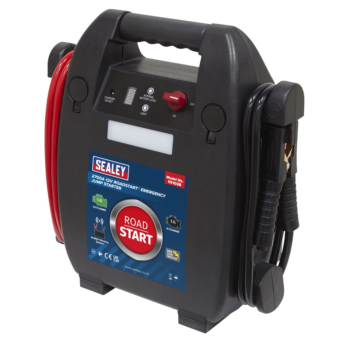 Sealey RS103B RoadStart® Emergency Jump Starter 12V 5L 8-Cylinder