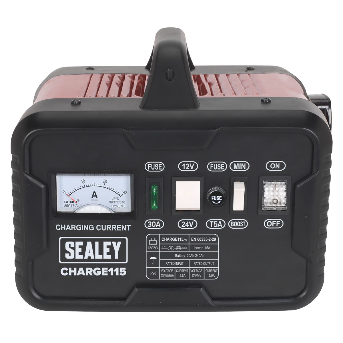 Sealey CHARGE115 Battery Charger 19A 12V/24V 230V