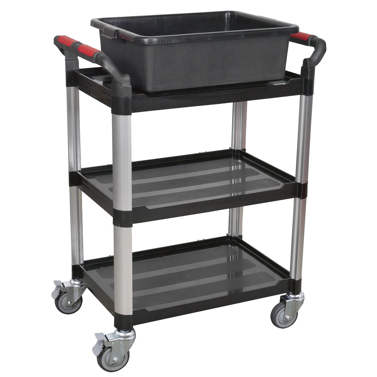 Sealey CX309 Workshop Trolley 3-Level Composite - 3 Wall