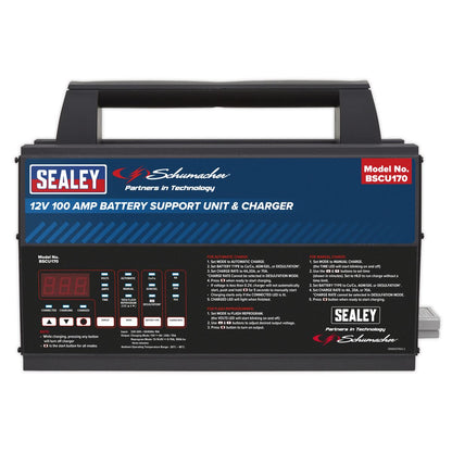 Sealey BSCU170 Battery Support Unit & Charger - 12V 100A