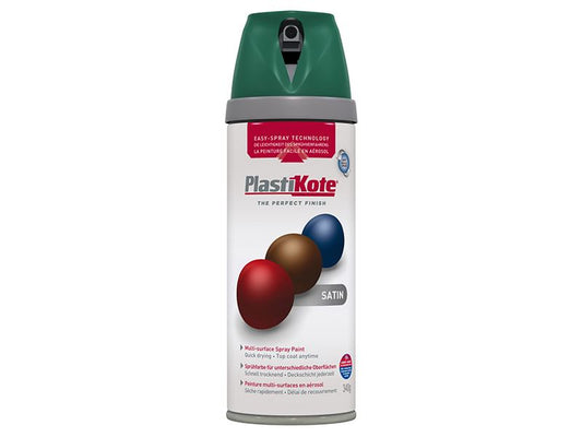 Plastikote Twist & Spray Satin Hunter Green 400ml