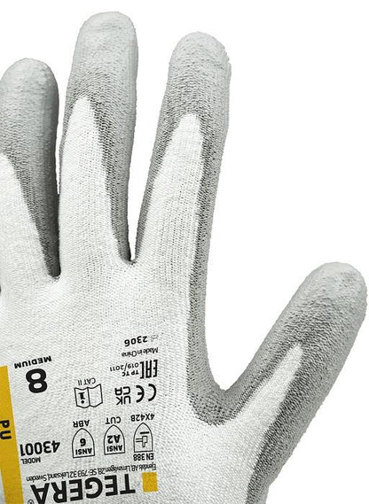 12 Pairs Ejendals Tegera 43001 PU Cut Proof B Work Gloves