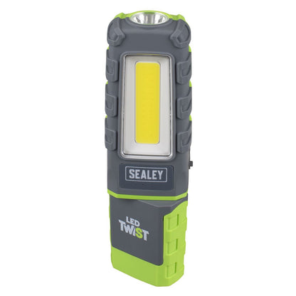 Sealey LED601G LED Twist Rechargeable Inspection Light 5W COB & 1W SMD