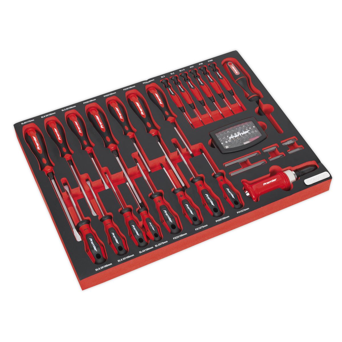 Sealey TBTP04 Tool Tray with Screwdriver Set 72pc