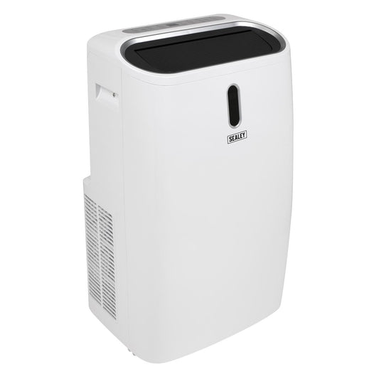 Sealey SAC12000 Portable Air Conditioner/Dehumidifier/Air Cooler/Heater with Window Sealing Kit 12000Btu/hr