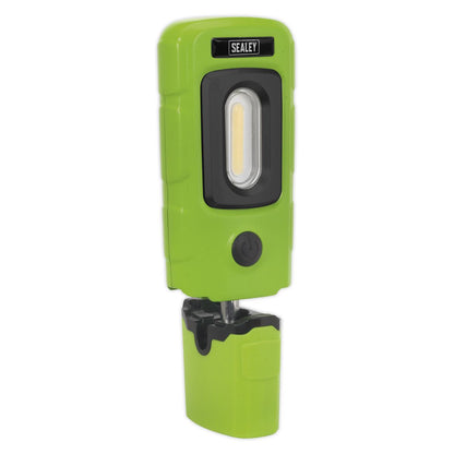 Sealey LED3601G Rechargeable 360° Inspection Light 3W COB & 1W SMD LED Green Lithium-Polymer