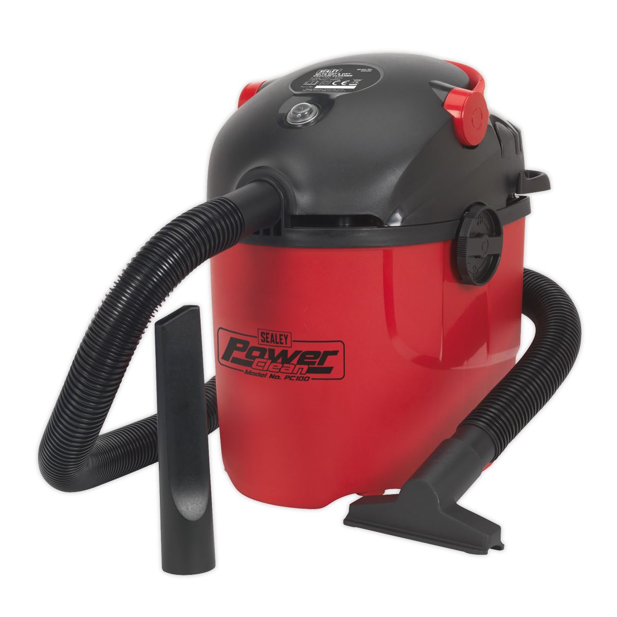 Sealey PC100 Vacuum Cleaner Wet & Dry 10L 1000W/230V