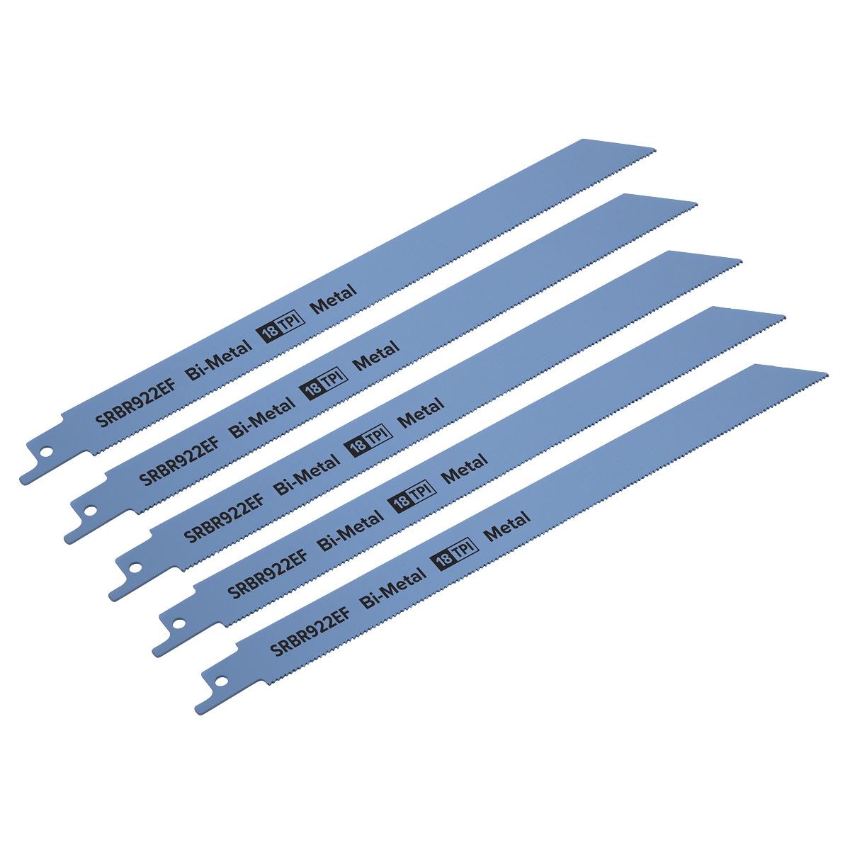 Sealey SRBR922EF Reciprocating Saw Blade Metal 230mm 18tpi - Pack of 5