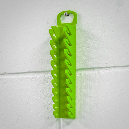 Sealey WR10HV Spanner Rack Capacity 10 Stubby Spanners - Hi-Vis Green