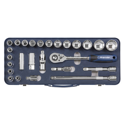 Sealey AK27482 Socket Set 26pc 1/2"Sq Drive Lock-On™ 6pt Metric