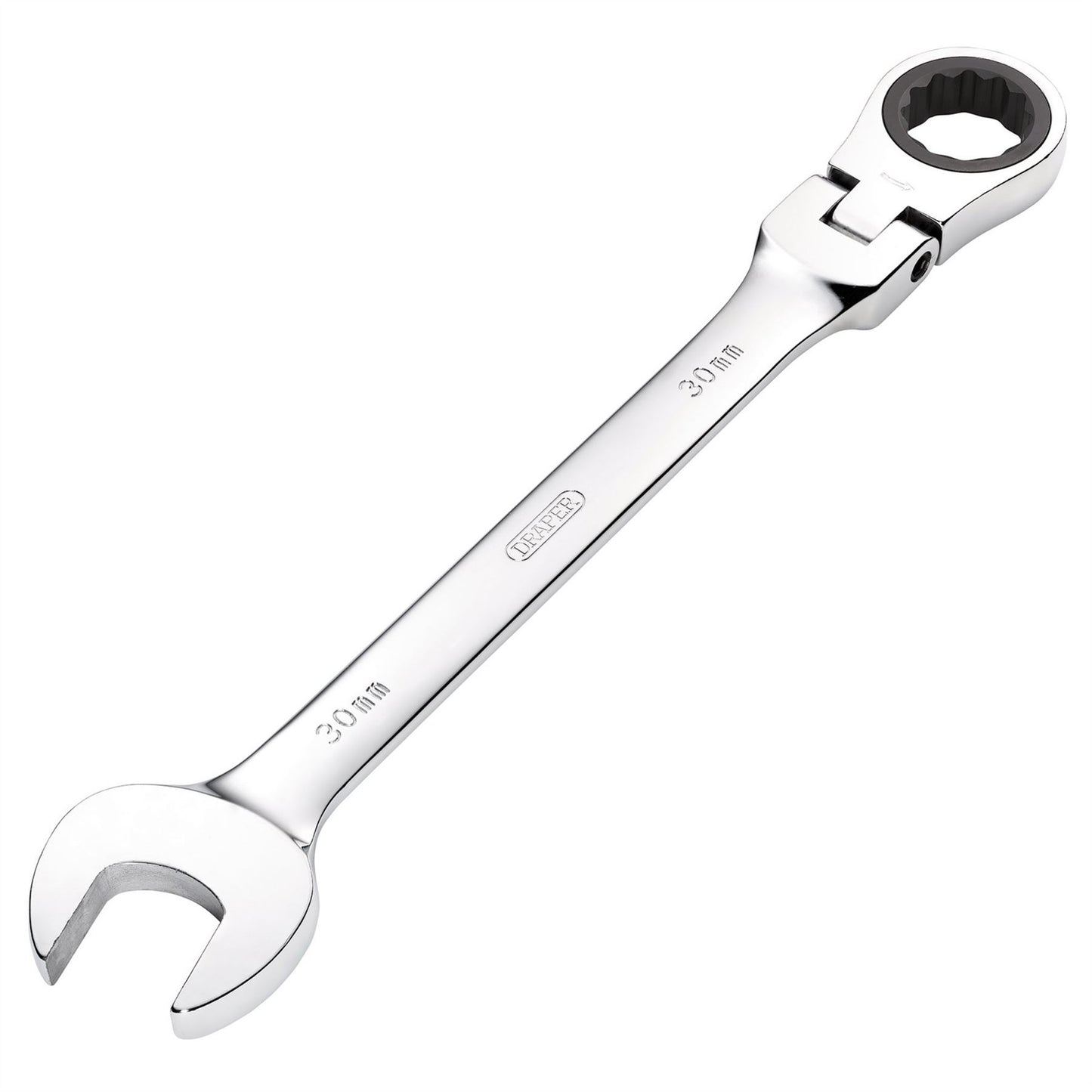 Draper 52027 HI-TORQ® Metric Flexible Head Ratcheting Combination Spanner 30mm