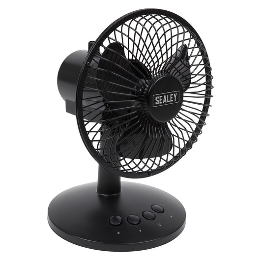 Sealey SFF6USB Oscillating USB Desk Fan 3-Speed 6"