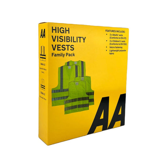 AA Hi Viz Family Pack Yellow Visibility Reflective Waistcoat Safety Jacket - McCormickTools