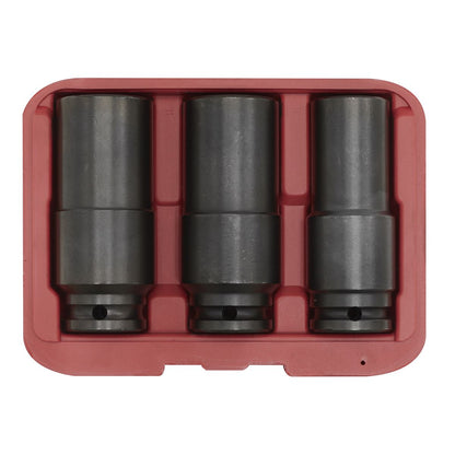 Sealey SX319 Deep Weighted Impact Socket Set 1/2"Sq Drive 3pc