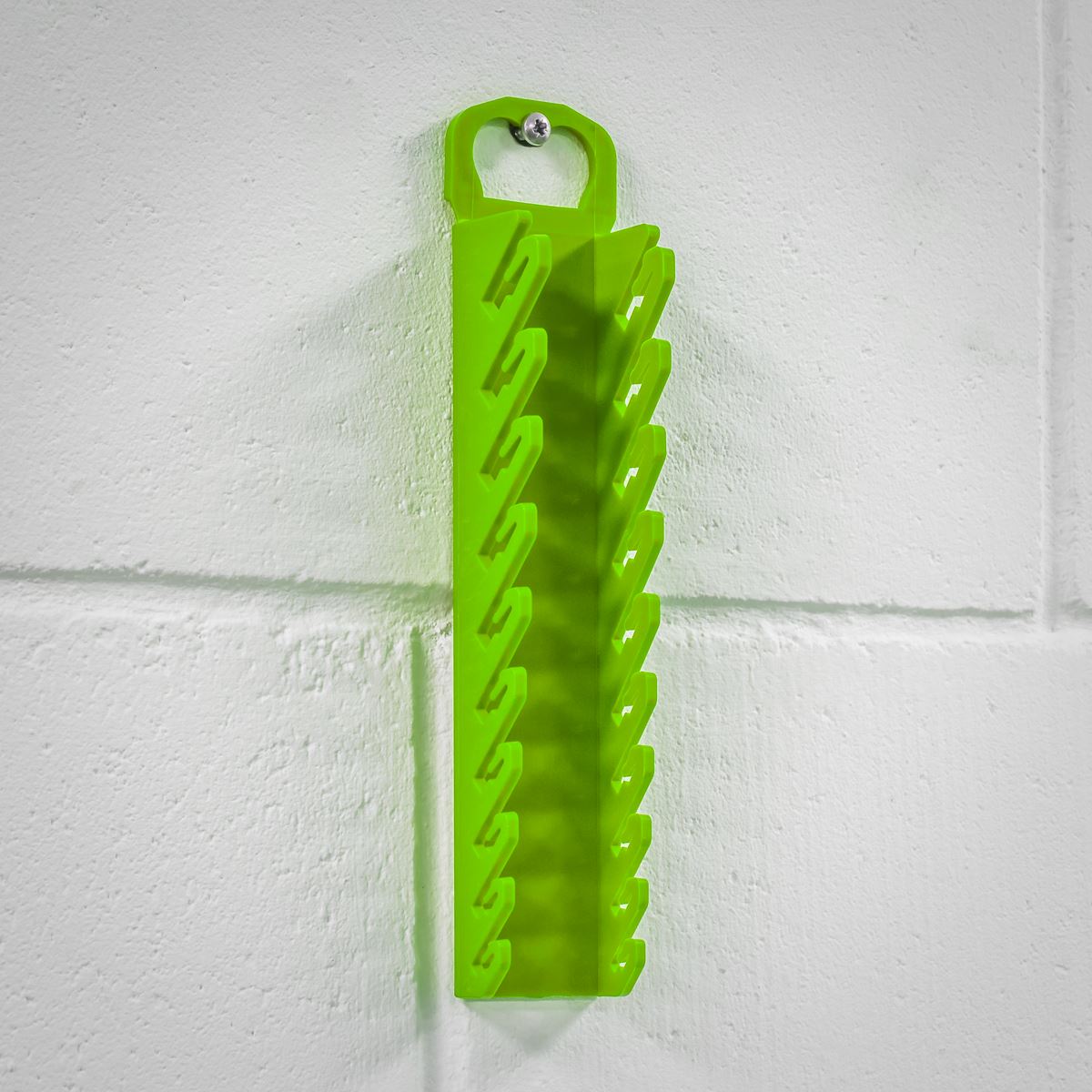 Sealey WR10HV Spanner Rack Capacity 10 Stubby Spanners - Hi-Vis Green