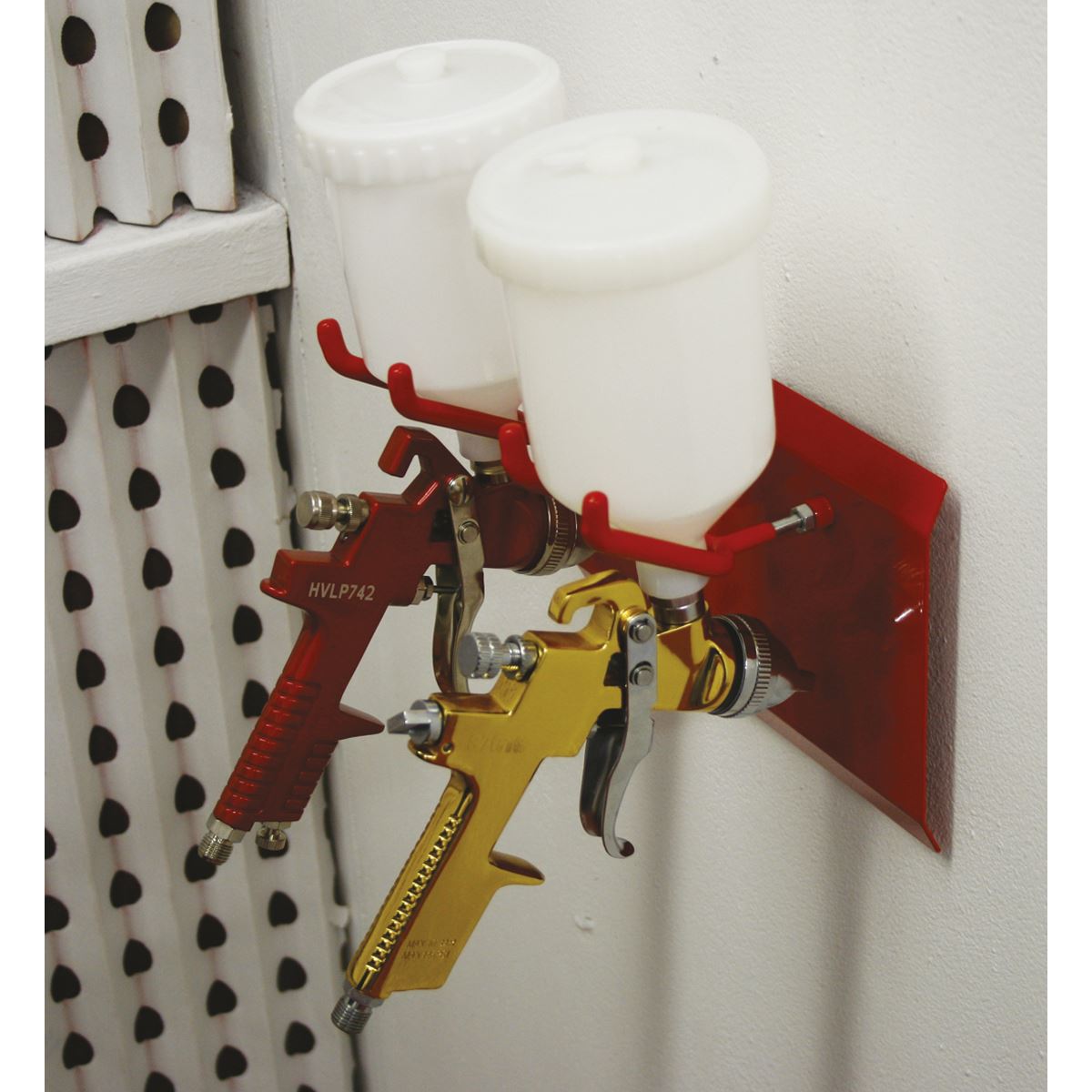 Sealey MSH02 Magnetic Spray Gun Holder - 2 Gun