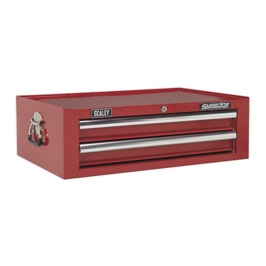 Sealey AP26029T Mid-Box 2 Drawer Tool Chest with Ball-Bearing Slides - Red