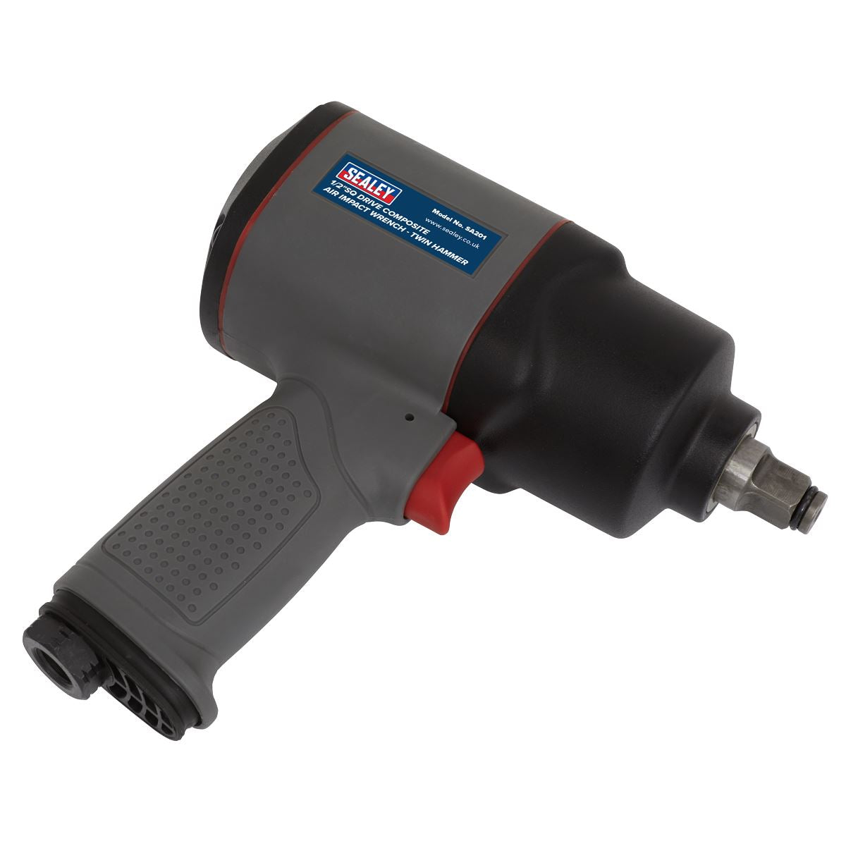 Sealey SA201 Air Impact Wrench 1/2"Sq Drive Composite - Twin Hammer