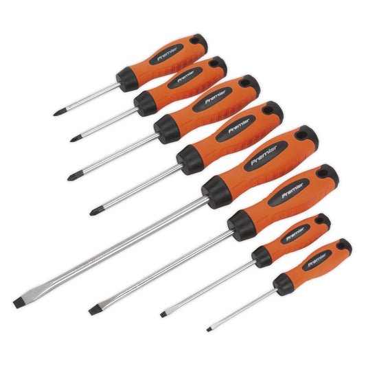 Sealey HV003 Screwdriver Set 8pc Hi-Vis Orange