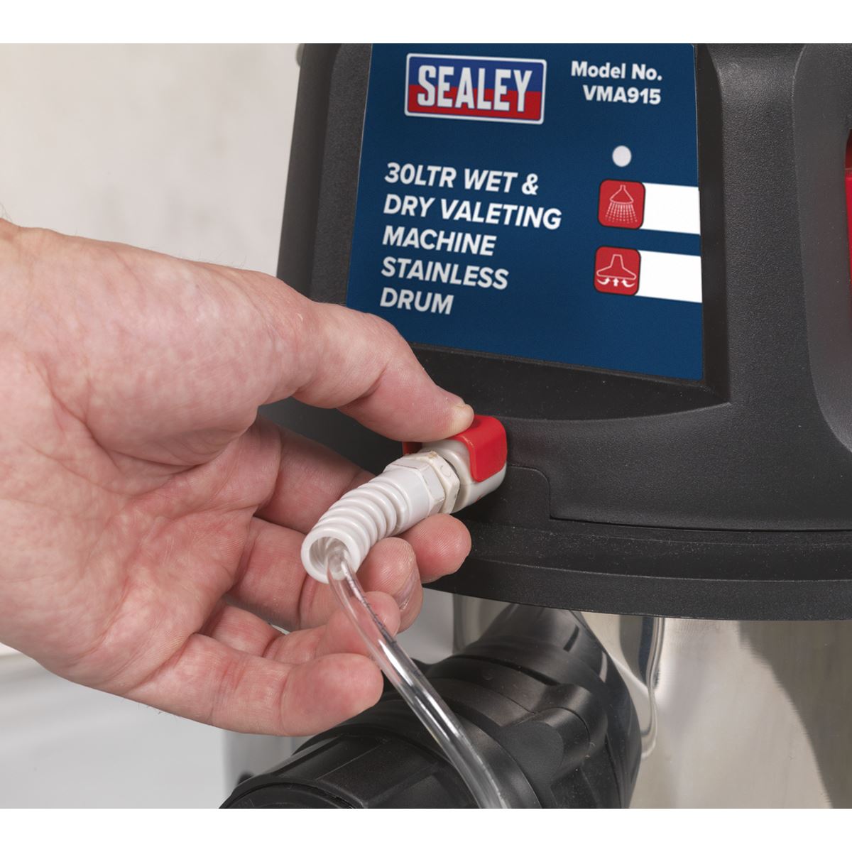 Sealey VMA915 Valet Machine Wet & Dry 30L Stainless Drum