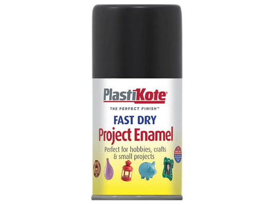 Plastikote Fast Dry Enamel Aerosol Gloss Black 100ml