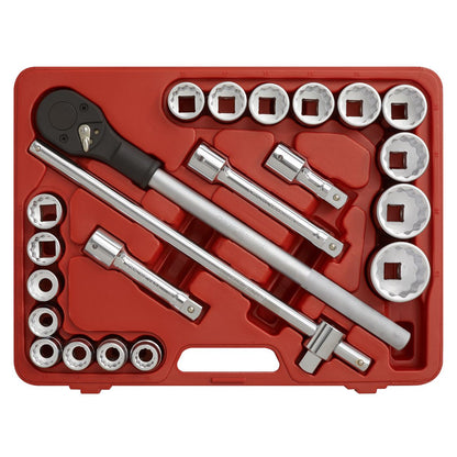 Sealey AK2598 Socket Set 22pc 3/4"Sq Drive 12-point WallDrive® Metric