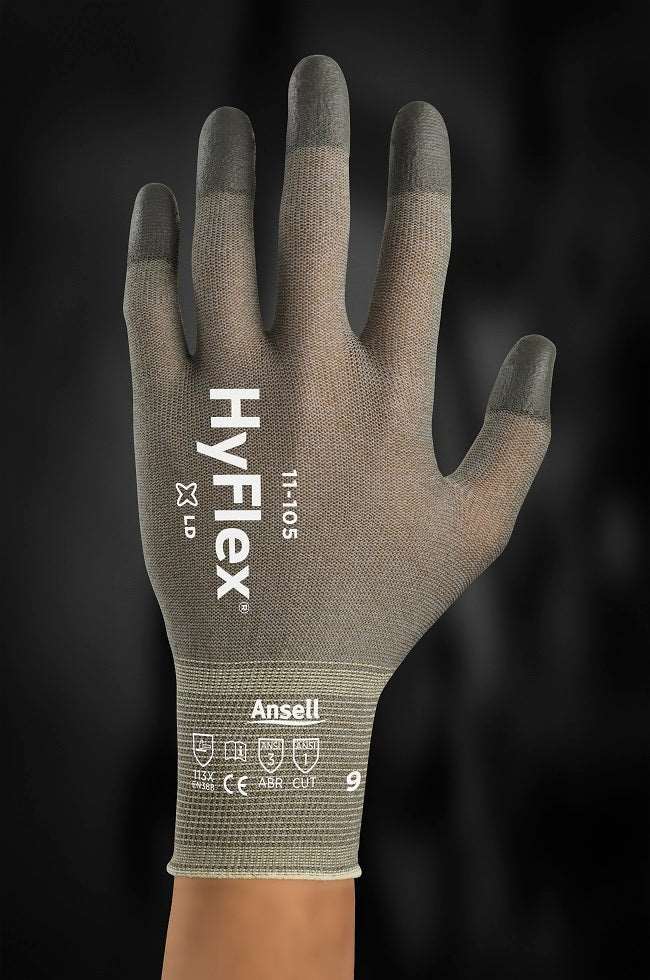 ANSELL HYFLEX 11 - 105 PU Finger Tip ESD Gloves 11 XXL