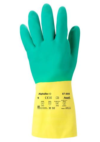 Ansell AlphaTec Latex Neoprene Blend Chemical Resistant Gloves 87 - 900