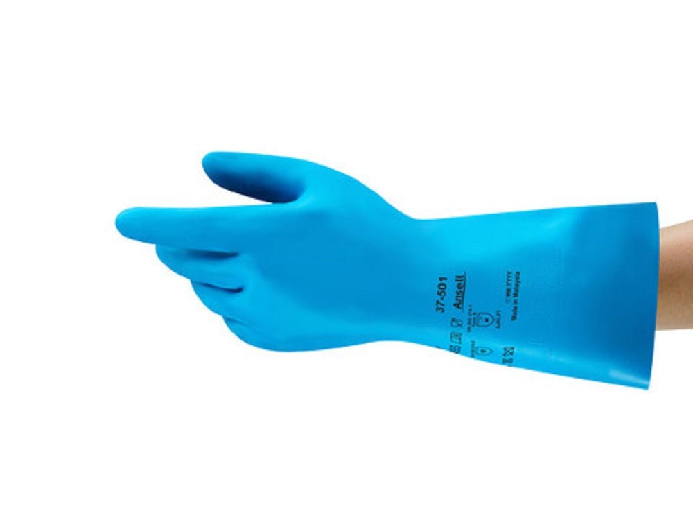 Ansell AlphaTec Blue Nitrile Chemical Resistant Gloves 37 - 501