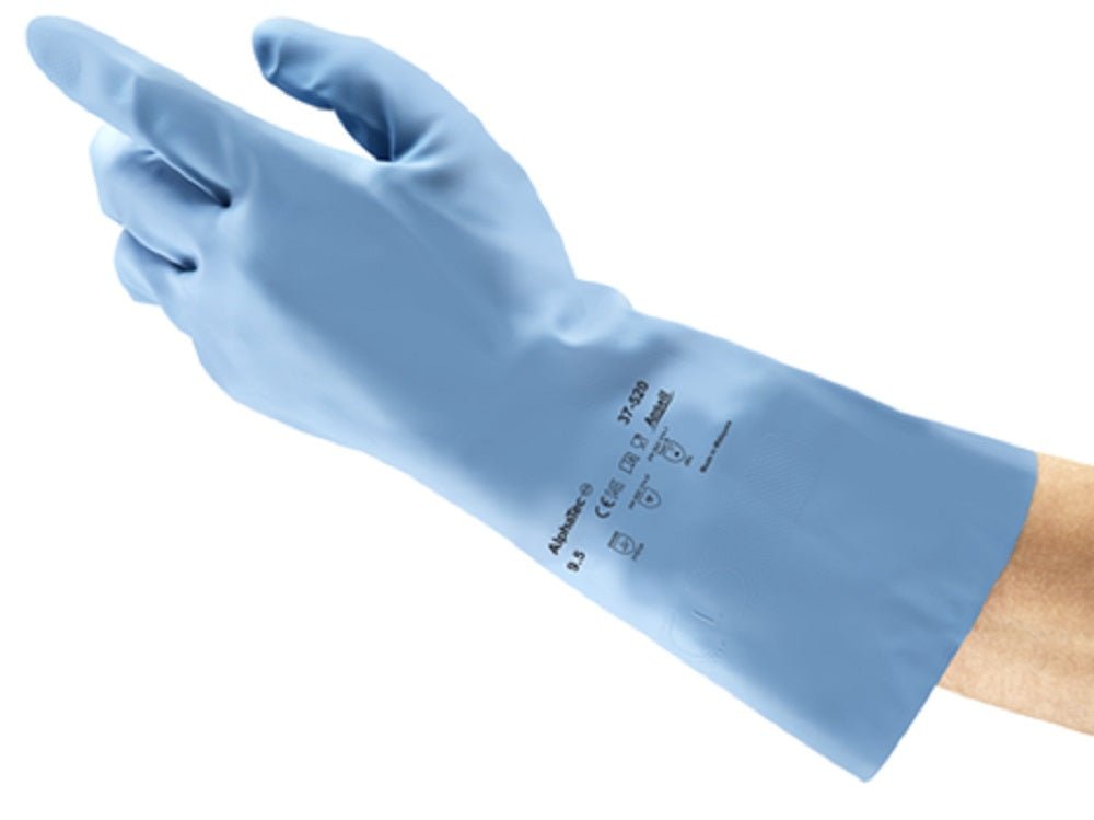 Ansell AlphaTec 37 - 520 Blue Nitrile Chemical Resistant Gloves