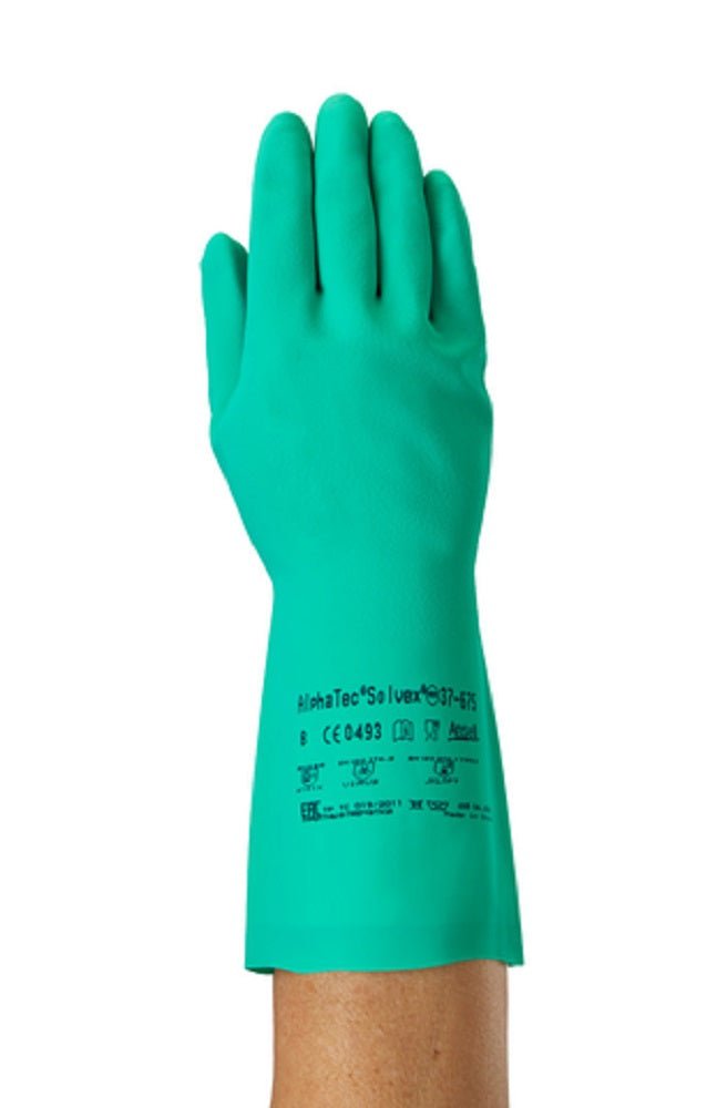 Ansell AlphaTec 37 - 675 Green Nitrile Chemical Resistant Gloves - McCormickTools