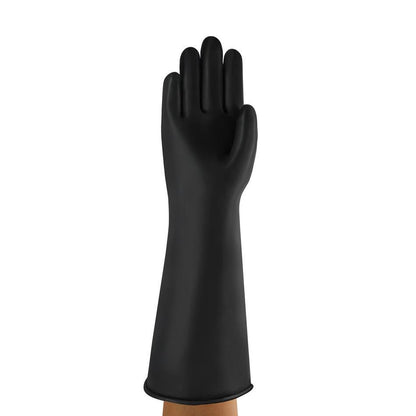 Ansell AlphaTech 87 - 104 Havy Duty EMPEROR Black Latex Gauntlets 432mm 17inch - McCormickTools